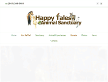 Tablet Screenshot of happytalesanimalsanctuary.org